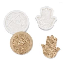 Baking Moulds Crystal Epoxy Fatima's Hand Silicone Mold Cake Chocolate Tool God's Eye Fondant Cookie Molds Stamp Accessories
