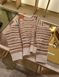 loro piano pianaa and High-quality Womens loro Sweaters Autumn Winter Cashmere Color Matching Knitted Sweaters Green Pink