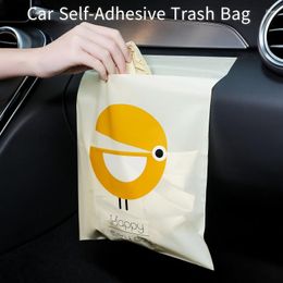 Storage Bags 15 Pcs Car Vehicle Disposable Garbage Portable Cartoon Animal Print Trash Self-Adhesive Rubbish Bag