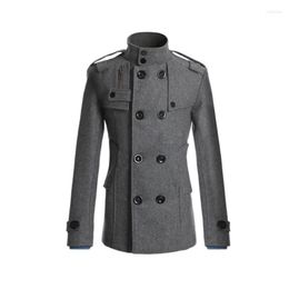 Hunting Jackets MRMT 2023 Brand Men's Wool Overcoat For Male Long Suit Woollen Windbreaker Men Coat Outer Wear Man Jacket Clothing