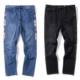 Men's Jeans Fashion KAPITAL Gem Men Women 1 High Quality Retro Old Washed Classic Straight Cowboy Pants Streetwear Trousers 230810