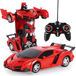 Transformation toys Robots 2 in 1 Electric RC Car Transformation Robots Children Boys Toys Outdoor Remote Control Sports Deformation Car Robots Model Toy 230811