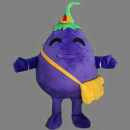 EVA Material The Most Beautiful Eggplant Mascot Costume Vegetable Cartoon Set Halloween Birthday Role-Playing Advertising 584