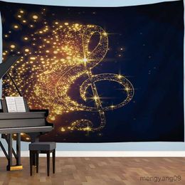 Tapestries Aesthetics Wall Art Decor Gift Painting Music Notes Tapestry Piano Practise Room Wall Hanging Room Decor R230811