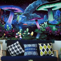 Tapestries SepYue Fantasy Mushroom Tapestry Wall Hanging Trippy Tapestry for Home Dorm Decor Hill Colourful Abstract Tapestries