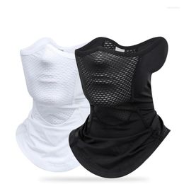 Bandanas Balaclava Black Mask Silk Sports Neck Ski Outdoor Dust Sunscreen Motorcycle Cycling Half Face Men Hiking Scarves