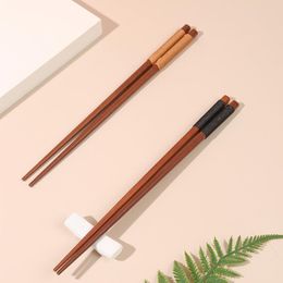 Chopsticks Japanese Zefeng Wood Home Winding Pointed Restaurant Long Handle Red Sandalwood