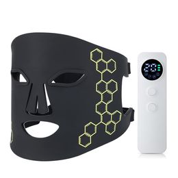 Face Massager Rechargeable LED Pon Beauty Mask 4 Colors Skin Rejuvenation Brighten Skin Promote Absorption Face Lifting Mask Repair Skin 230810
