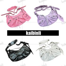 Barbie pink Motorcycle designer bag sling bag cross body bag metallic handbag rivet bag with mirror fashion shoulder bag 2 size 4 Colours wallet card holder