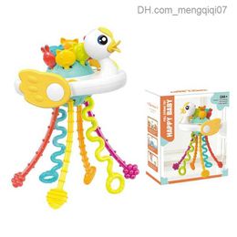 Pull Toys Montessori toys string sensors toys baby 6 12 months old silicone development dental activity toys children's educational toys Z230814