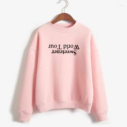 Women's Hoodies Autumn Winter Fleece Clothes Tops Sweetener Sweatshirt World Tour Hoodie Casual Long Sleeve Crewneck