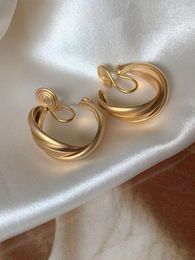 Backs Earrings Summer Retro Circle Mosquito Coil Ear Clip Without Hole Female