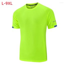 Men's T Shirts Large Size Clothing Quick Dry Shirt Plus M-9xL Summer Casual O-neck Short Sleeve Black T-shirts Male Tees Top