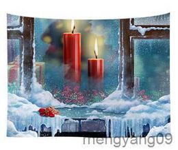 Tapestries Christmas Wall Tapestry Christmas Print Room Wall Decor Backdrop Fabric Home Decor Tapestry R230811