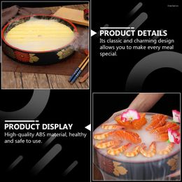 Dinnerware Sets Hangiri Oke Sushi Bowl Wooden Rice Mixing Plate Making Serving Accessory For Kitchen