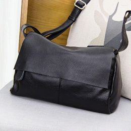 Evening Bags Genuine Leather Single Shoulder Pillow Bag Fashionable And High-quality Top Layer Cowhide Large Capacity Casual Crossbody