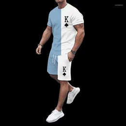 Men's Tracksuits 3D Printing T-Shirt Set 2023 Summer 2 Piece Sets O-neck Oversized Casual Tracksuit Fashion Short Sleeve Sportswear