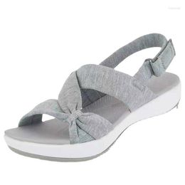 Sandals Women's 2023 Summer Roman Bow Platform Wedge Fashion Comfort Shoes Plus Size 43