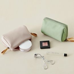Cosmetic Bags Cases Women Bag Solid Colour Korean Style Makeup Pouch Toiletry Waterproof Organiser Case Drop 230810