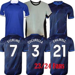 22 23 24 ENZO CFC NKUNKU Soccer Jerseys CUCURELLA COLWILL RETRO CHILWELL COLLECTION MUDRYK STERLING jersey 2023 2024 FOFANA Black Out football shirt