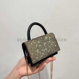 Shoulder Bags Popular Bright Diamond Small Bag Women's Bag 2023 New Fashion Shoulder Bag Network Red Mini Chain Small Square Bag Tidestylishhandbagsstore