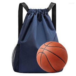 Outdoor Bags Gym Drawstring Backpack String Bag Sackpack With Large Capacity Folding Waterproof For Cycling Football Basketball