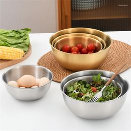 Bowls Thicken Stainless Steel Salad Bowl With Scale Household Ramen Fruit Instant Noodle Mixing Soup Basin Kitchen Tableware