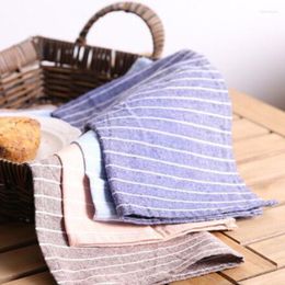 Table Napkin Home Placemat Heat Insulation Mat Striped Fabric Placemats Background Cotton Linen Cloth