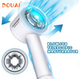 Masturbators Automatic Telescopic Male Masturbator Cup Real Vaginal Vibrator Adult Goods Blowjob Oral Pussy Stimulator Sex Toys For Men 18 230810