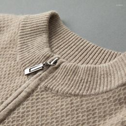 Men's Sweaters Cashmere Sweater Half Zipper Turtle Neck Autumn And Winter Loose Pullover Long Sleeve Coat Thickened.