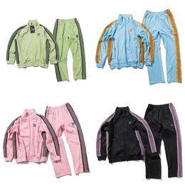 Jaquetas masculinas Agulhas Homens Mulheres Jaqueta Borboleta Bordado Casacos Roupas Sweatpants AWGE Outerwear Calças Terno 1 Alta Qualidade 230810