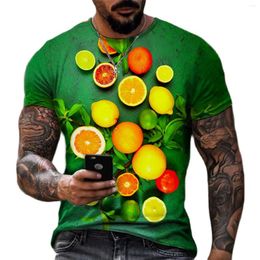 Men's T Shirts Fruits Short Sleeve Cool T-Shirts 3D Print Colorful XS-5XL