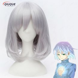 Cosplay Wigs Howl's Moving Castle Sophie Hatter Short Silvery White Bob Heat Resistant Synthetic Hair Cosplay Costume Wig Cap 230810