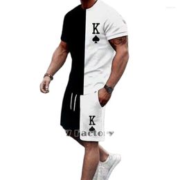 Men's Tracksuits 2023 Summer Tracksuit T-Shirt Shorts Set Fashion Sports Short Sleeve Outfit 3D Printed Casual Jogging Men Clothing Outdoor