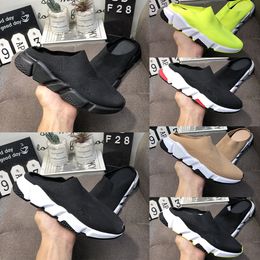 2023 Speed 2.0 Men's and Women's Socks and Slippers Designer Sandals Tripler Paris Luxury Fashion Casual Flat Bottom Knitted Speed Outdoor Summer Sports Shoes 35-45