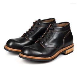 Boots Men's Derby Genuine Leather Vintage Dress