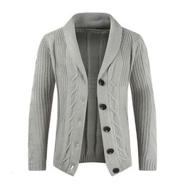 Mens Sweaters Shawl Collar Cardigan Vintage Oversized Sweater Long Sleeve Button Up Jackets Winter Classical Thick Coat Warm Knitwear 230811