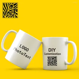 Mugs Diy Custom Ceramic Gradient Mug Picture Po Logo Text Personalised Design Starry Sky Coffee Milk Personal Birthday Gift