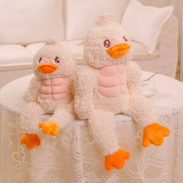 Stuffed Plush Animals Muscle Duck Plush Toy Funny Plushies Hug Full Stuffed Doll Home Decor Gift Doll for Kids Girl