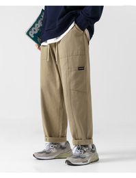 Men's Pants Mens Hip Hop Clothes Full Length Loose Casual Fashion Big Fat Cargo Male Comfortable Cotton Man Trousers