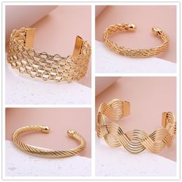 Bangle 2023 Dubai Rose Gold Colour Stainless Steel Bangles For Women Bride Wedding Ethiopian Africa Arab Jewellery Charm Bracelet