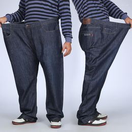 Men's Jeans 130Kg Can Wear Europe Style Straight Man Plus Size 36-52 Full Length Obese Exclusive