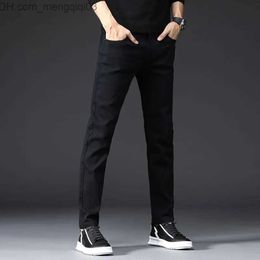 Men's Jeans 2023 Spring/Summer New Classic Black Elastic Shorts for Men's Casual Ultra Thin Comfortable High Quality Plus Size Jeans 28-36 Z230814