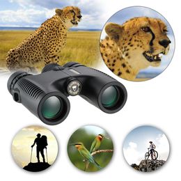 Visonking 10x26 T Professional Binocular Telescope Long Range Spyglass Waterproof Camping Hunting Tools BAK4 Roof Guide Scope