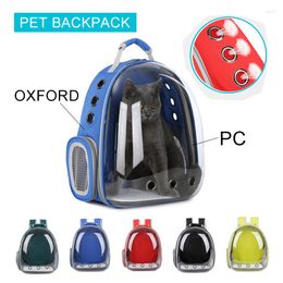 Dog Car Seat Covers Transparent Cat Backpack Outdoor Travel Durable Pet Carrier Bags Breathable Oxford And Acrylic Material Pets