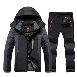 Men's Jackets 2022 New Men's Ski Suit Brands Windproof Waterproof Thicken Warm Snow Coat Winter Skiing And Snowboarding Jacket and Pants Set J230811