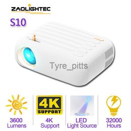 Projectors ZAOLIGHTEC S10 Led projector supports full HD 4K 3600 lumens USB HDMI compatible portable Theatre projector with gifts x0811