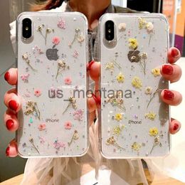 Cell Phone Cases Japan and South Korea New iPhone 14 Eternal Flower Phone Case Suitable for Apple 1312 Drip Glue Small Fragmented Flower Protective Case J230811