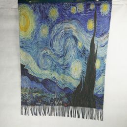 Scarves Luxury Women Winter Brand Designer KlimtVan Gogh Oil Painting Cashmere Scarf Shawls Foulard Bandana Wraps Scarfs