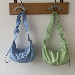Evening Bags Simple Large Capacity Women's Crossbody Bag Soft Nylon Solid Color Female Shoulder Casual Ladies Tote Handbags Underarm